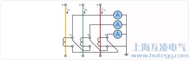 三相完全角形電流互感器接線圖