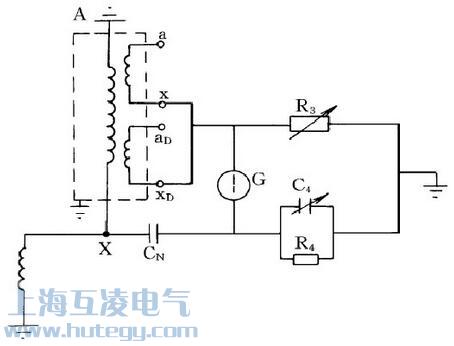 介質損耗角正切值試驗末端加壓法接線圖